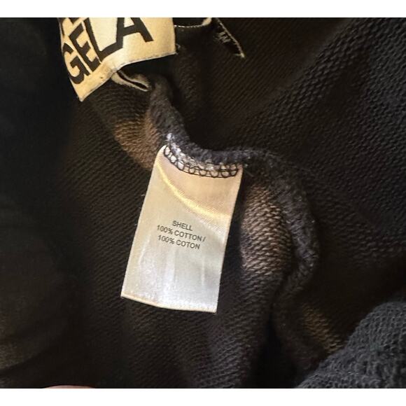 Pam & Gela Women's Jogger Sweatpants Size Small Black Bleach Wash Streetwear - Picture 6 of 9